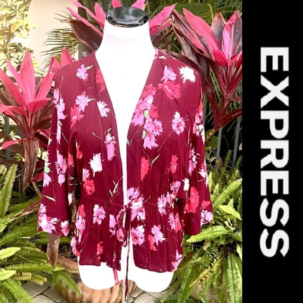 Express Floral Lightweight Cardigan
